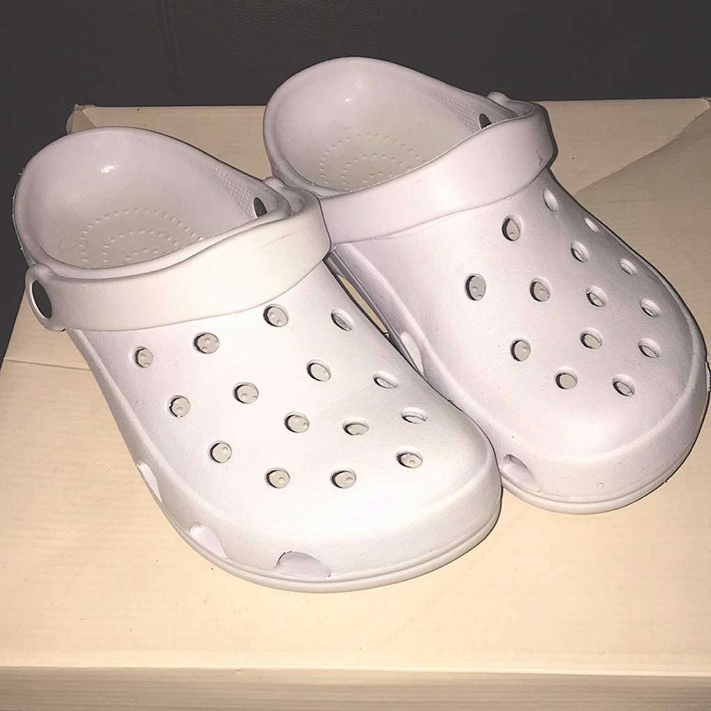 crocs plain white